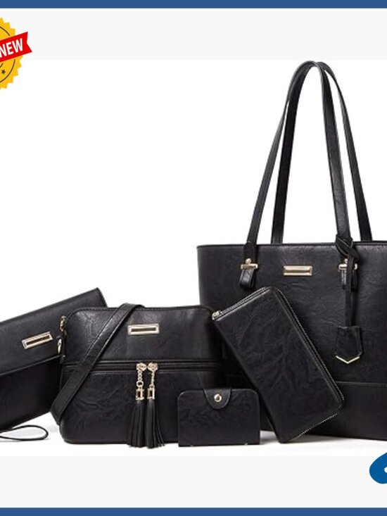 NEW Tote Purse Vegan Leather with Detachable Shoulder Strap  Faux Leather Tote Bag with Detachable Strap, Zipper Closure, Medium Size